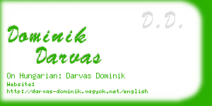 dominik darvas business card